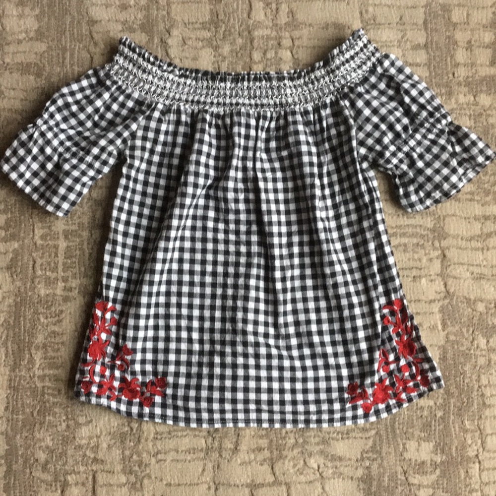 Francesca’s Black off the shoulder blouse